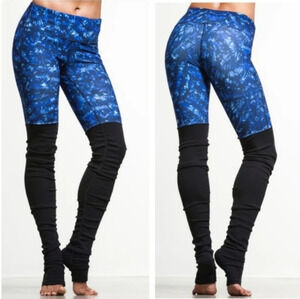 Alo Yoga Blue Kaleidoscope Goddess Leggings Size Small Leg Warmers